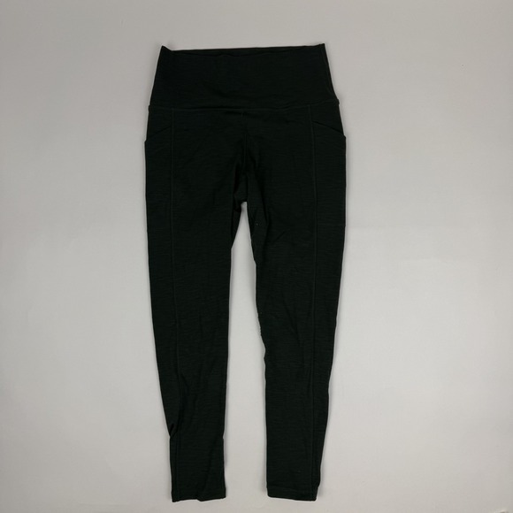 Prana Pants - Womens PrAna Heavana Pocket Green Heather Active Yoga Leggings Size Medium GUC